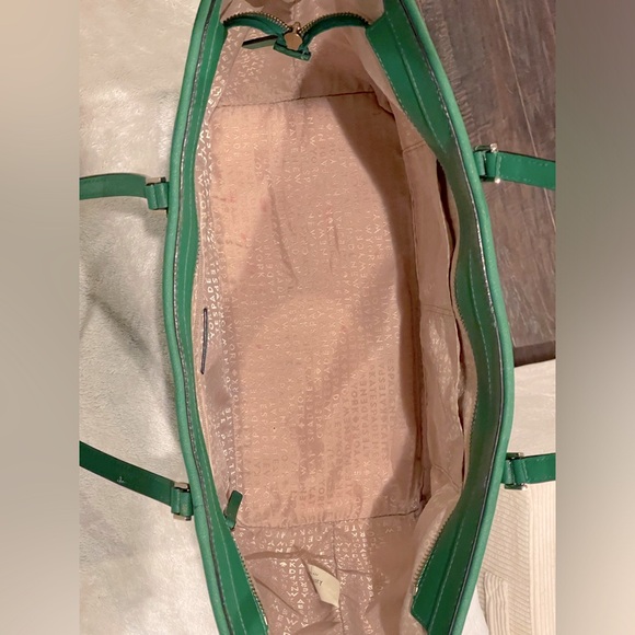 KATE SPADE Newbury Lane Caining Romy Green Perforated Leather Shoulder Satchel - Picture 6 of 17